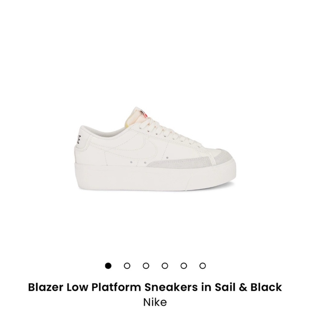 Nike Blazer Low Platform Sneakers - White & Gray